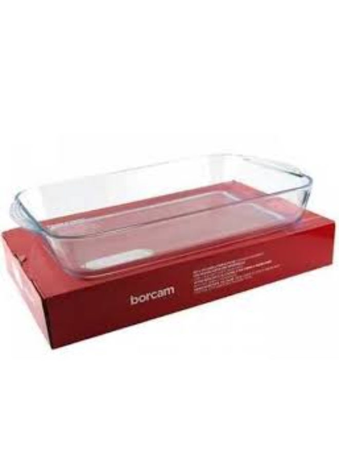 Borcam 59124 Paşabahçe Borcam Rectangular Handle Oven Tray - Image 2
